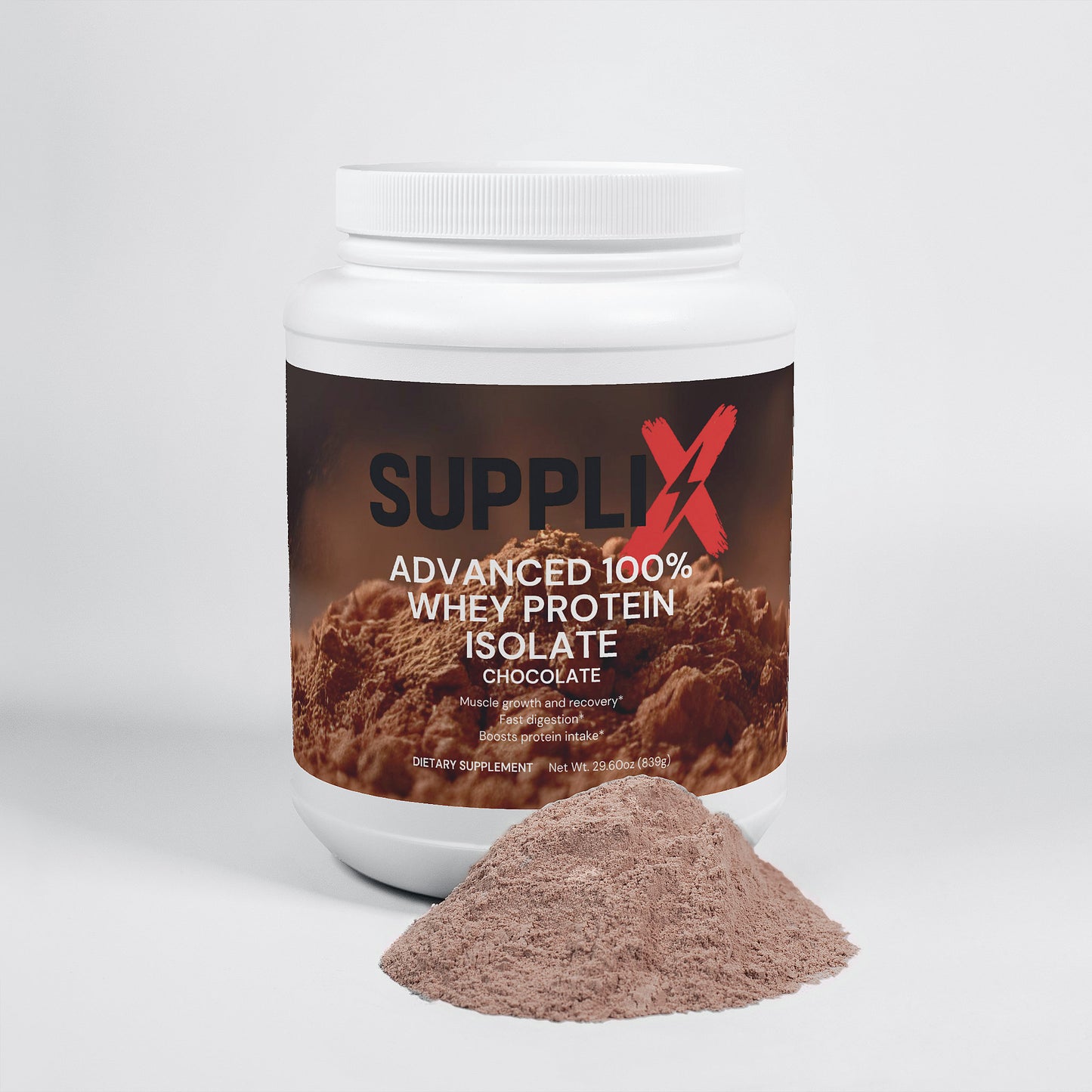 SUPPLI-X Advanced 100% Whey Protein Isolate (Chocolate) - Suppli-X Fuel Your Edge