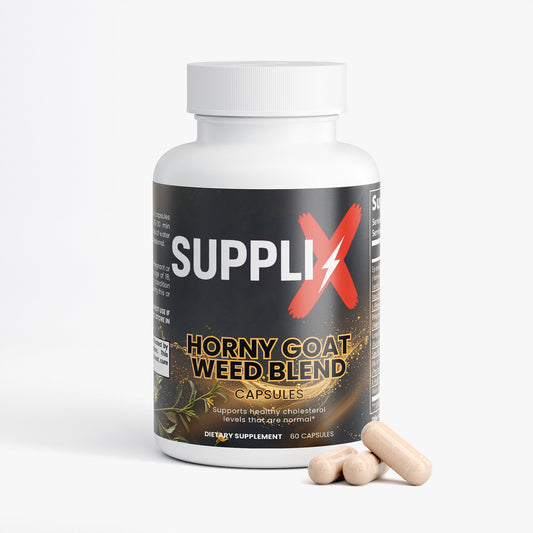 SUPPLI-X Horny Goat Weed Blend | Epimedium, Maca, Tongkat Ali & Ginseng | 60 Capsules