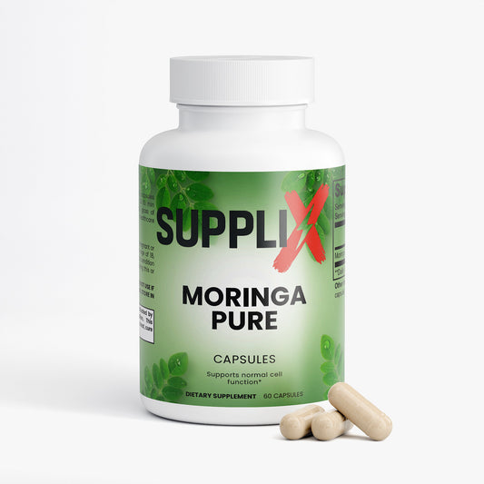 SUPPLI-X Moringa Pure | 100% Moringa Oleifera Leaf | Vegan | 60 Capsules