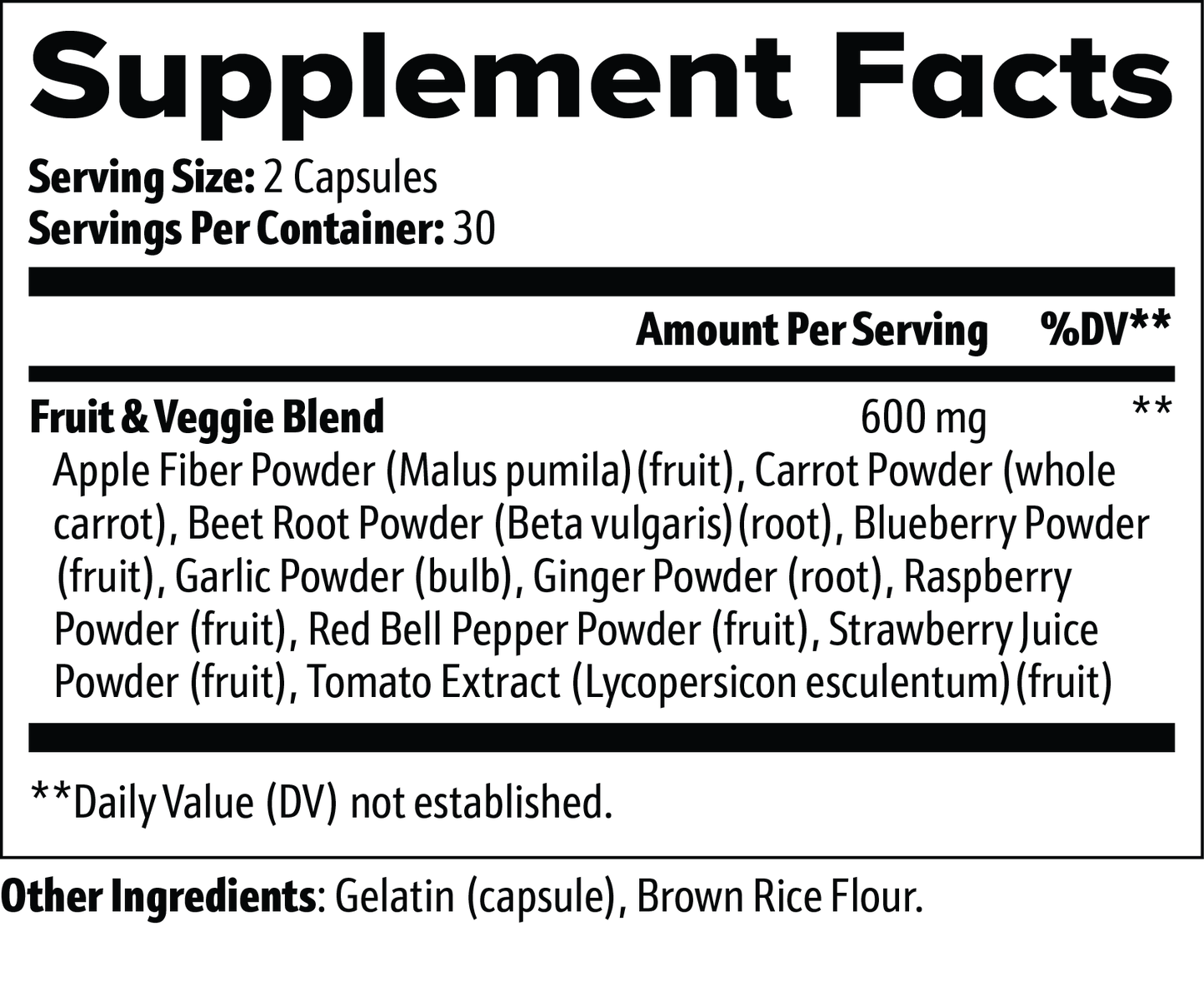 SUPPLI-X Fruits and Veggies