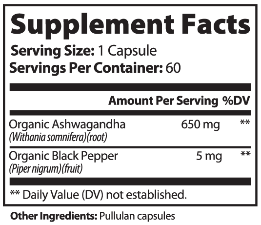 SUPPLI-X Ashwagandha with Black Pepper