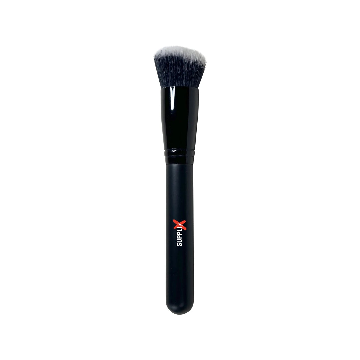 Angled dense synthetic stipple foundation brush blending cream makeup for streak-free flawless skin, hypoallergenic US-made w