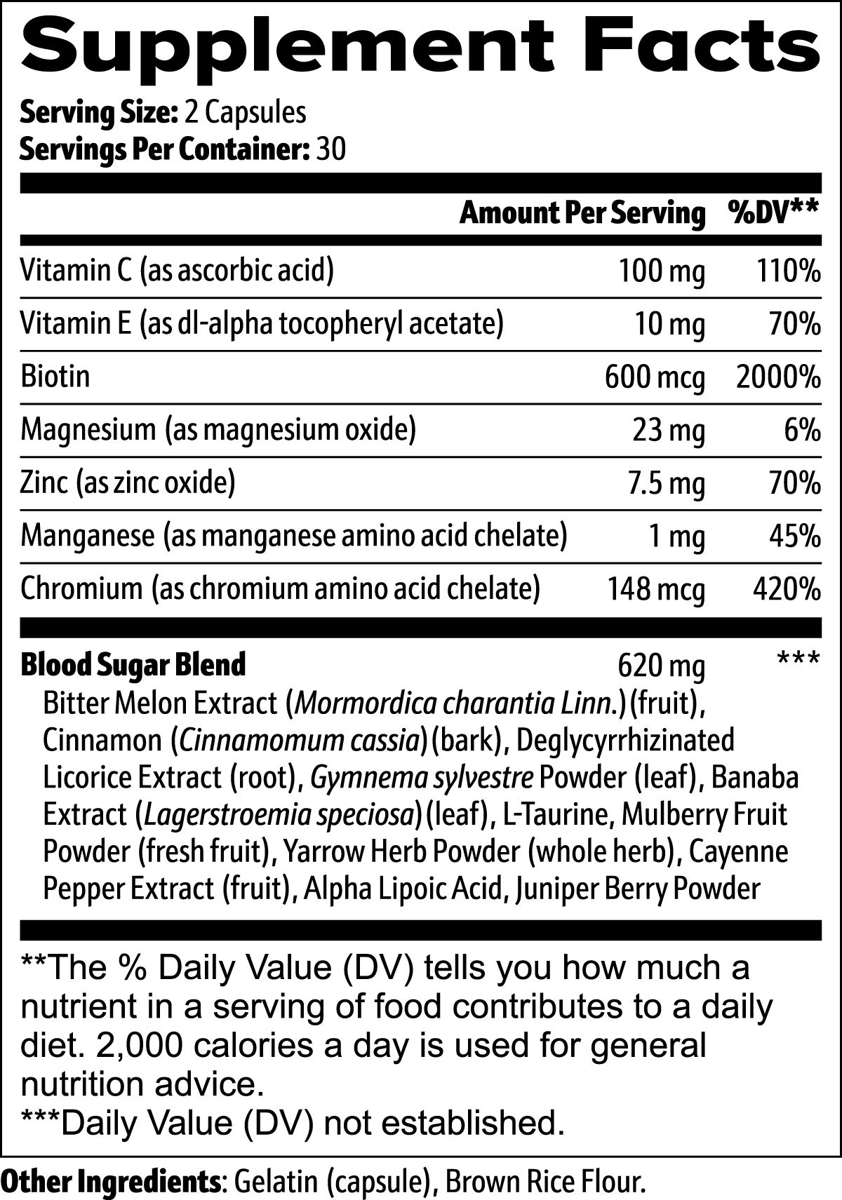 SUPPLI-X Normal Blood Sugar Support