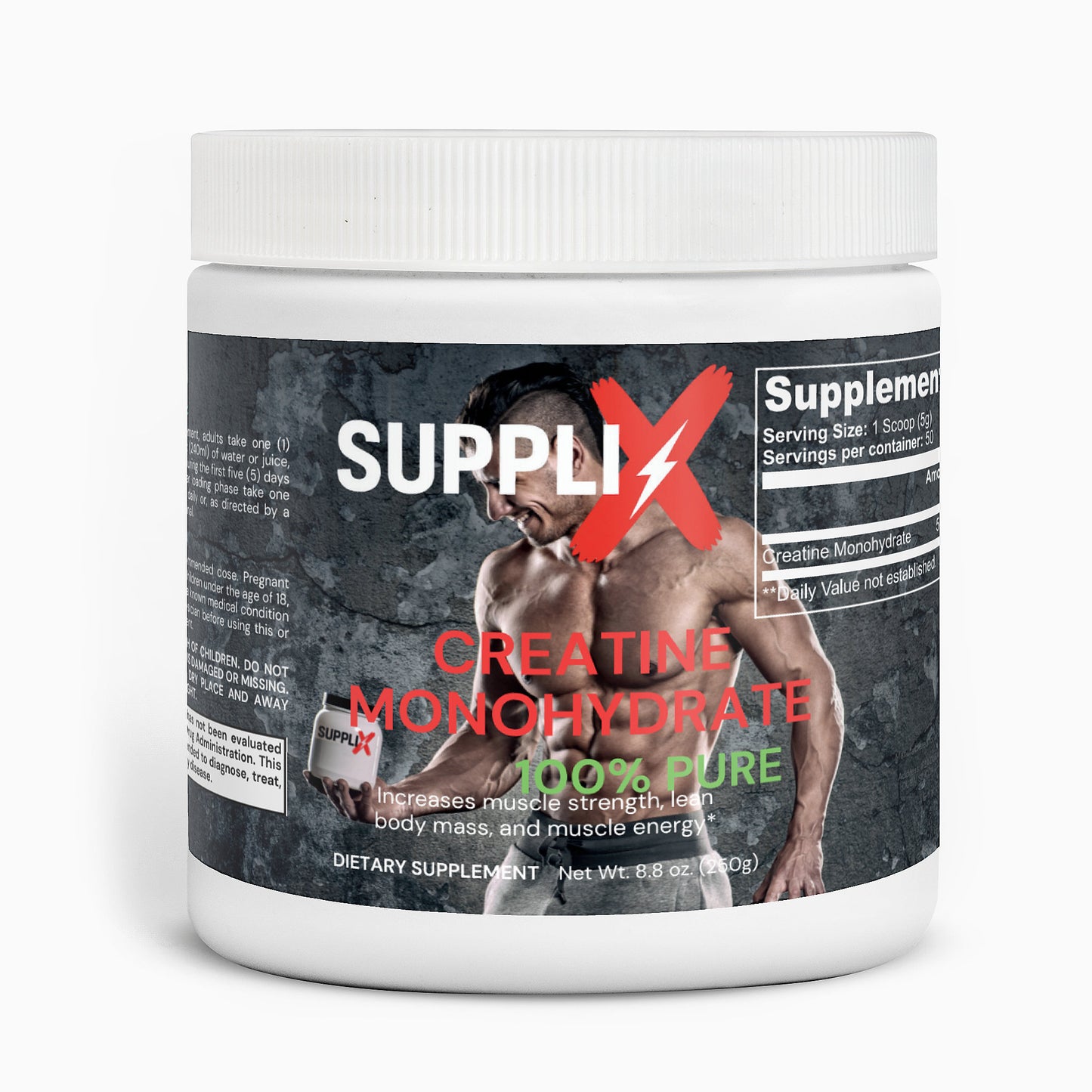 SUPPLI-X Creatin Monohydrat – Reine Kraft für dein Training - Suppli-X Fuel Your Edge