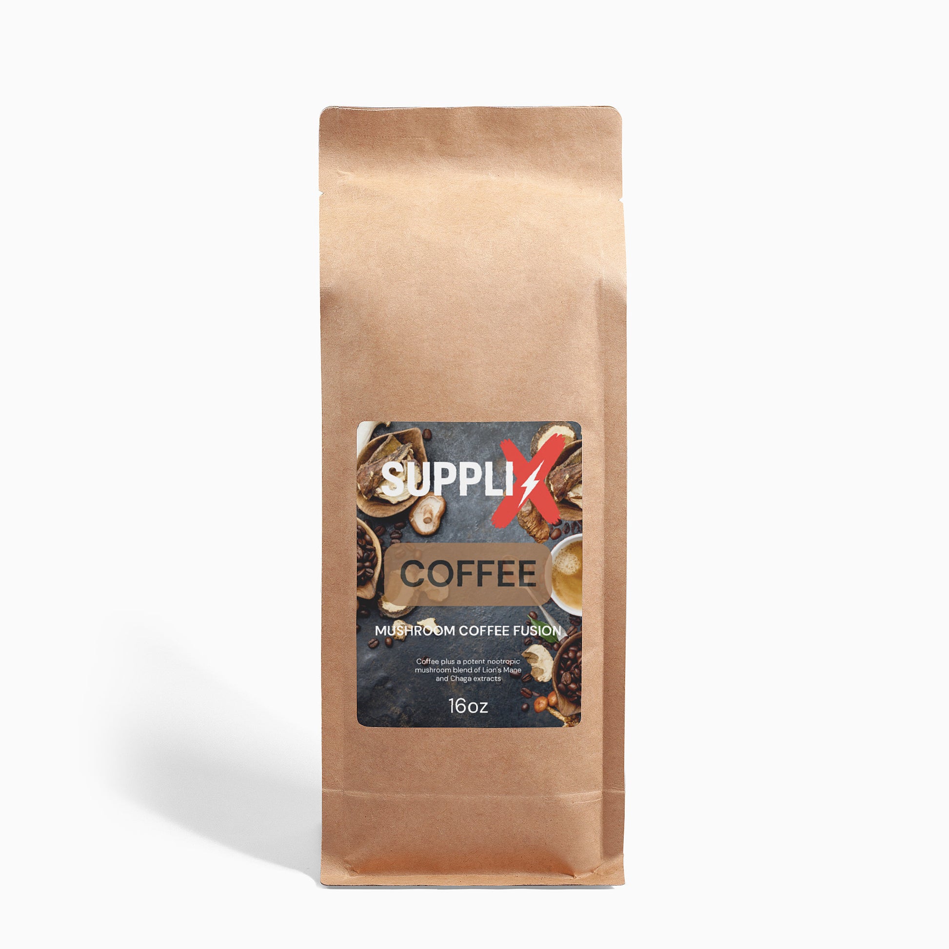 SUPPLI-X Mushroom Coffee Fusion Premium Bio-Kaffeegenuss mit Lion's Mane & Chaga - Suppli-X Fuel Your Edge