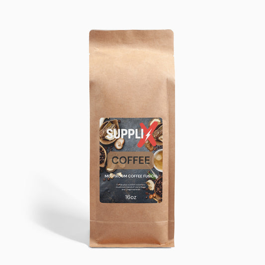 SUPPLI-X Mushroom Coffee Fusion Premium Bio-Kaffeegenuss mit Lion's Mane & Chaga - Suppli-X Fuel Your Edge