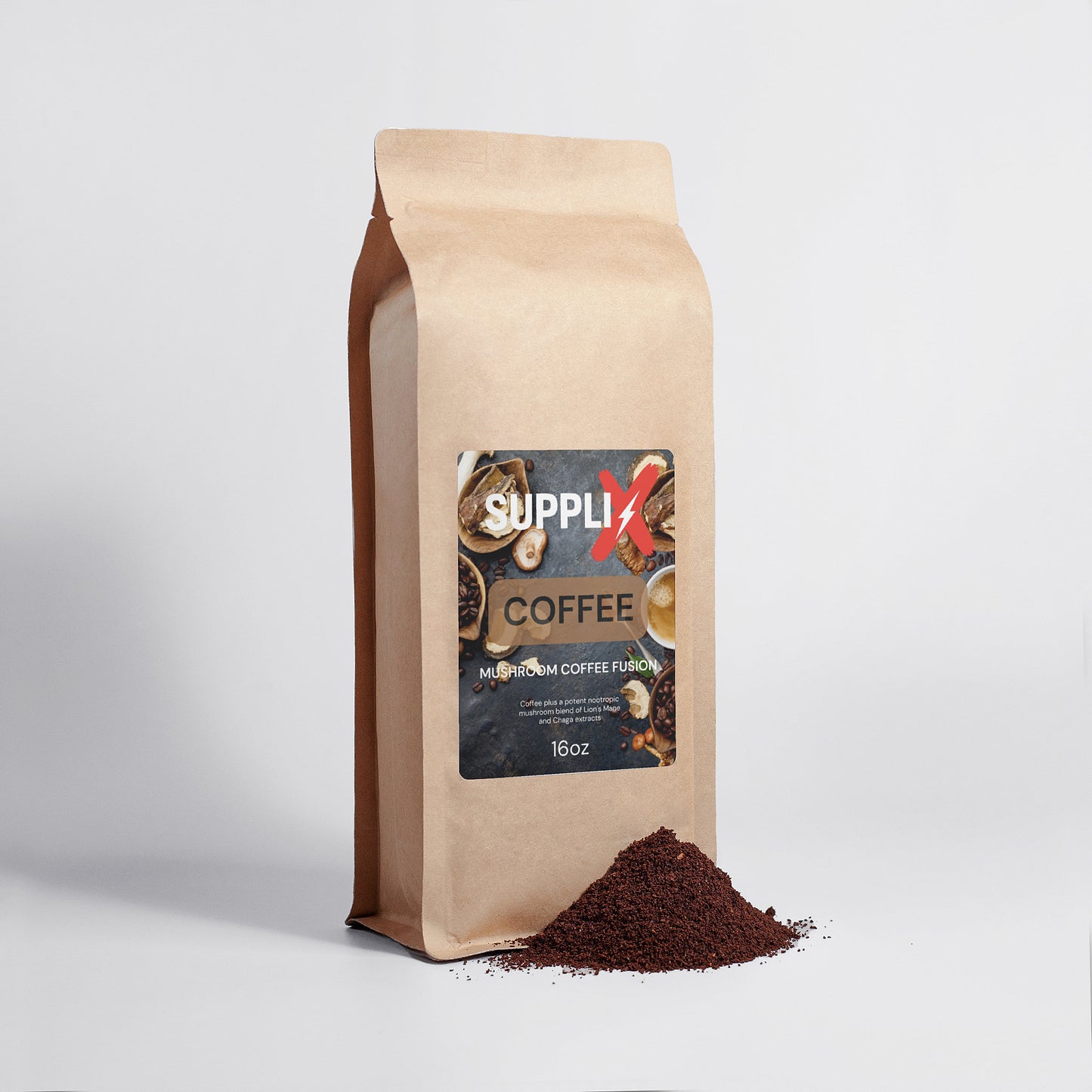 SUPPLI-X Mushroom Coffee Fusion Premium Bio-Kaffeegenuss mit Lion's Mane & Chaga - Suppli-X Fuel Your Edge