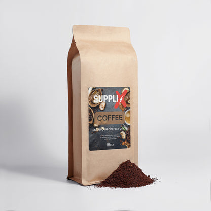 SUPPLI-X Mushroom Coffee Fusion Premium Bio-Kaffeegenuss mit Lion's Mane & Chaga - Suppli-X Fuel Your Edge