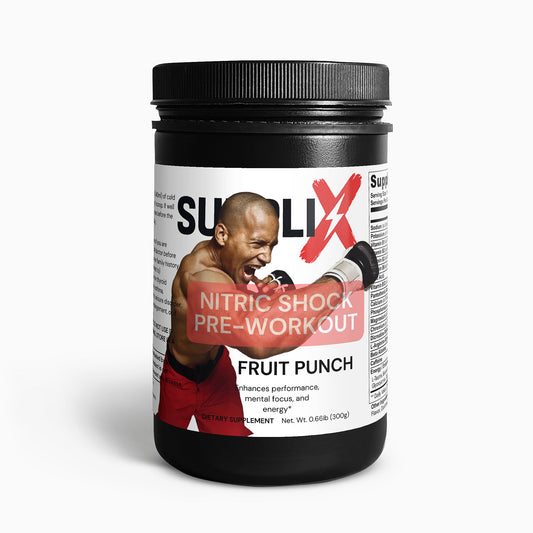 SUPPLI-X Nitric Shock Pre-Workout Booster (Fruit Punch) - Suppli-X Fuel Your Edge
