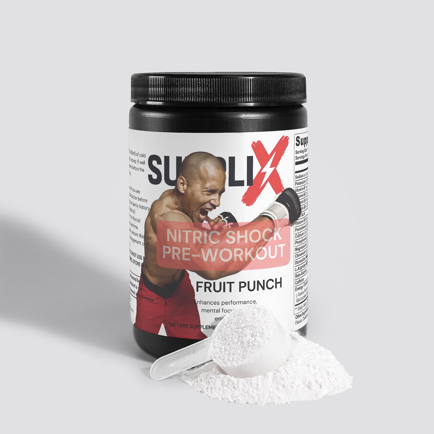 SUPPLI-X Nitric Shock Pre-Workout Booster (Fruit Punch) - Suppli-X Fuel Your Edge