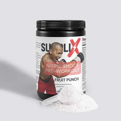 SUPPLI-X Nitric Shock Pre-Workout Booster (Fruit Punch) - Suppli-X Fuel Your Edge