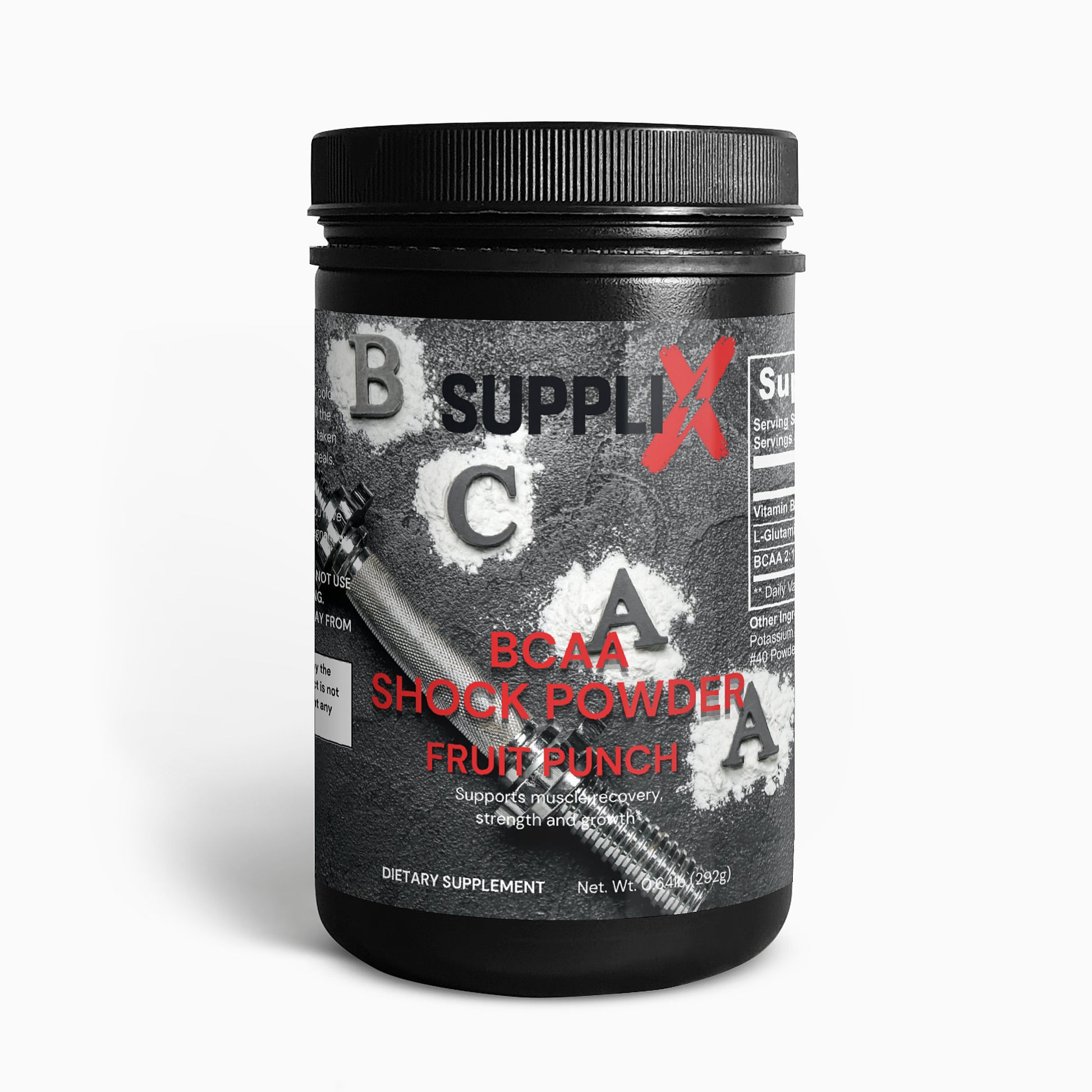 SUPPLI-X BCAA 2:1:1 mit L-Glutamin – Fruit Punch – 292g - Suppli-X Fuel Your Edge