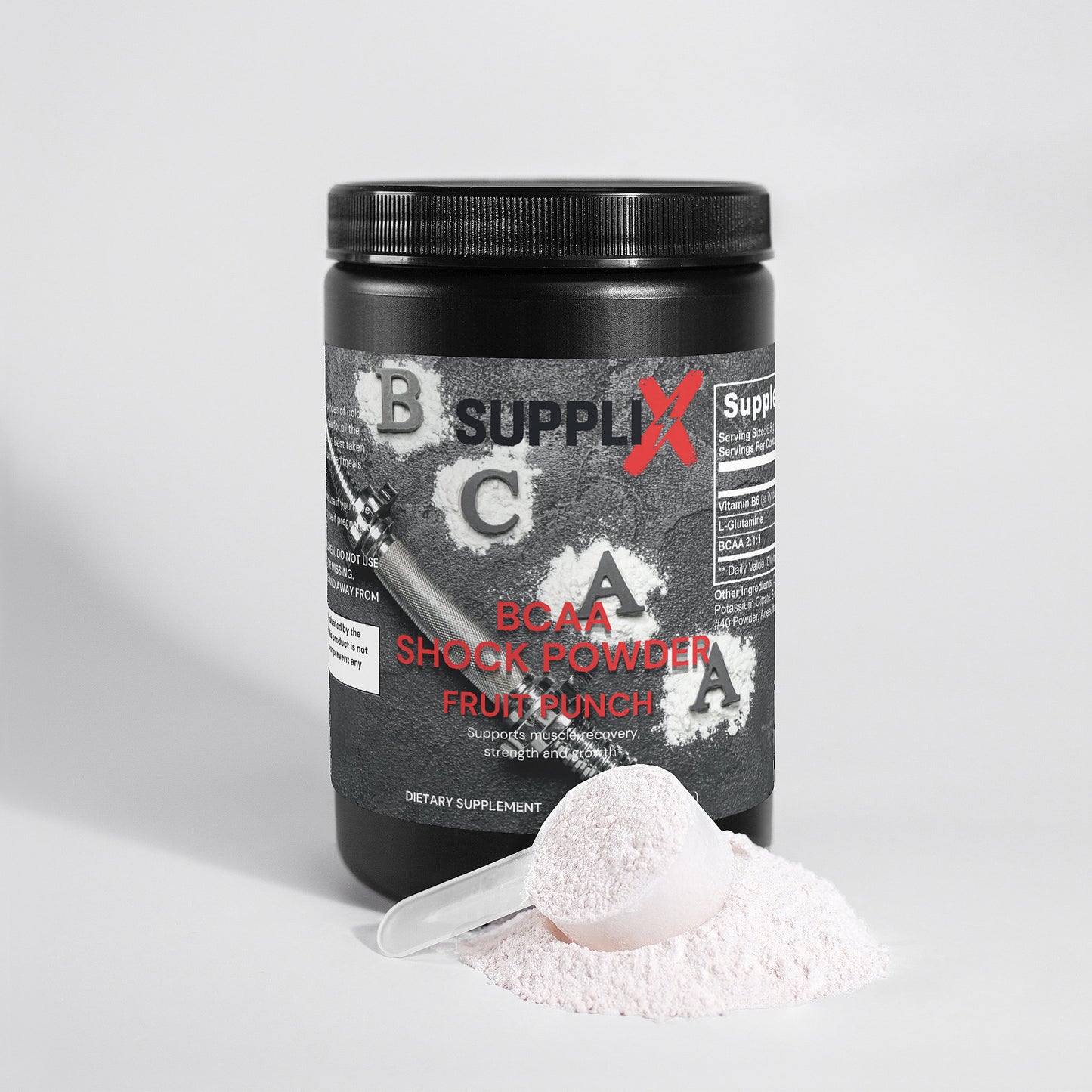 SUPPLI-X BCAA 2:1:1 mit L-Glutamin – Fruit Punch – 292g - Suppli-X Fuel Your Edge