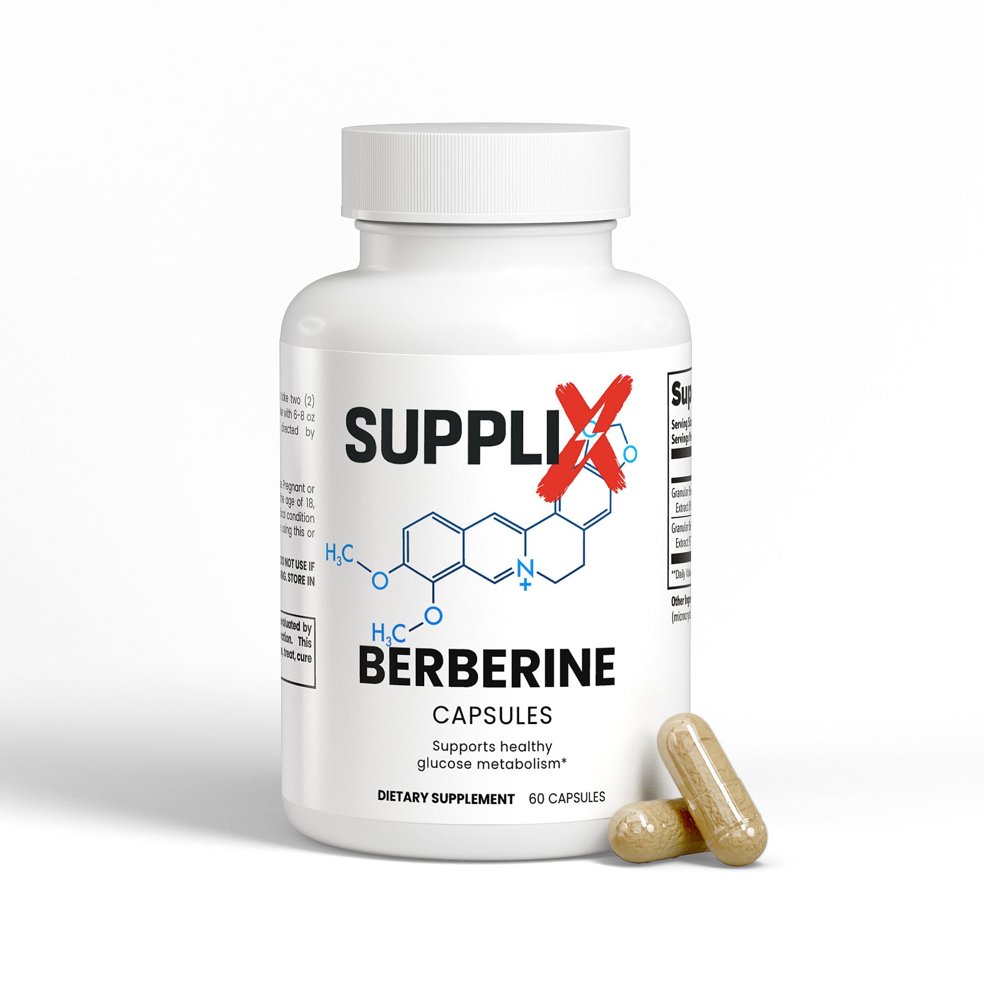 SUPPL-X Berberine Kapseln – 60 Kapseln - Suppli-X Fuel Your Edge