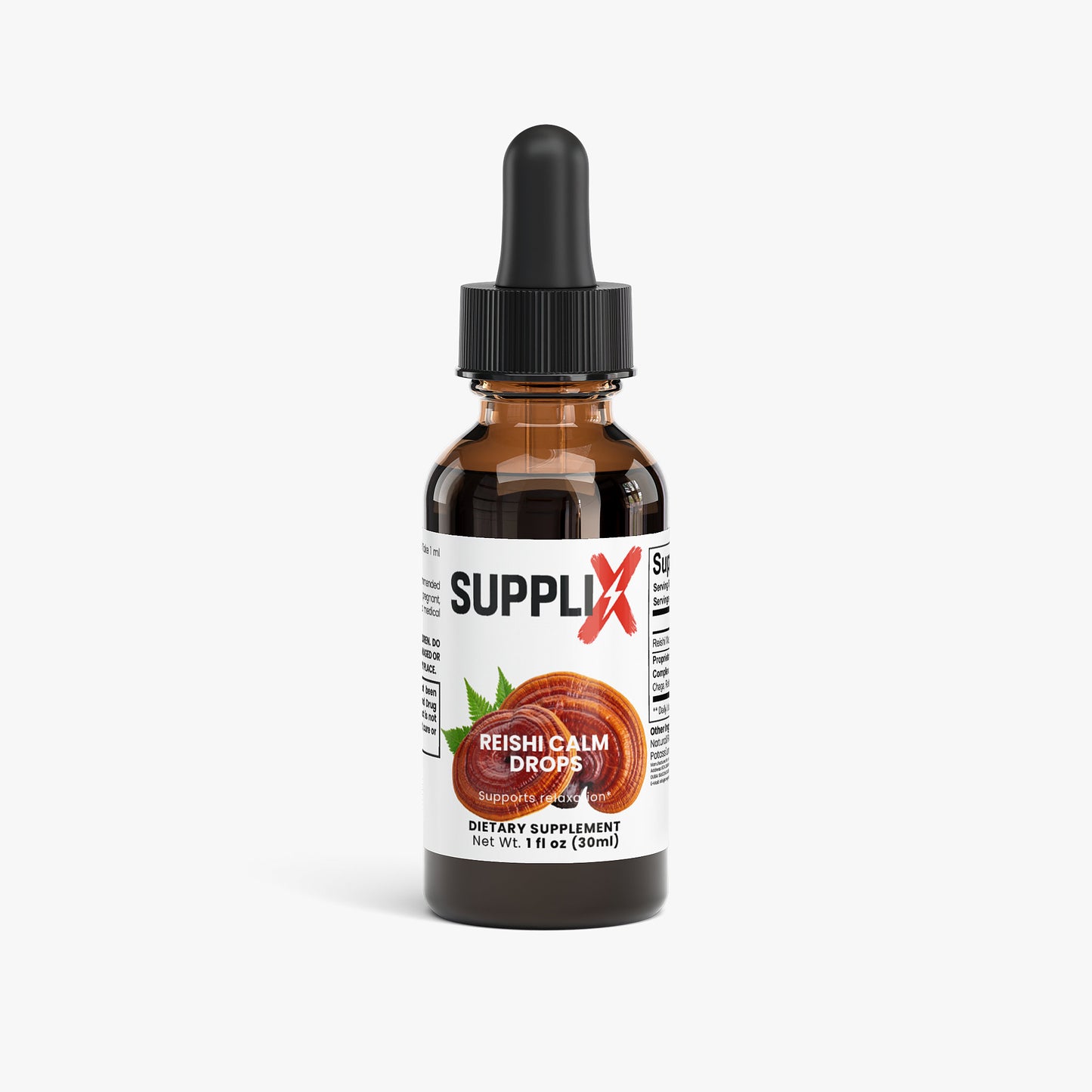 SUPPLI-X Reishi Calm Drops — Front Label