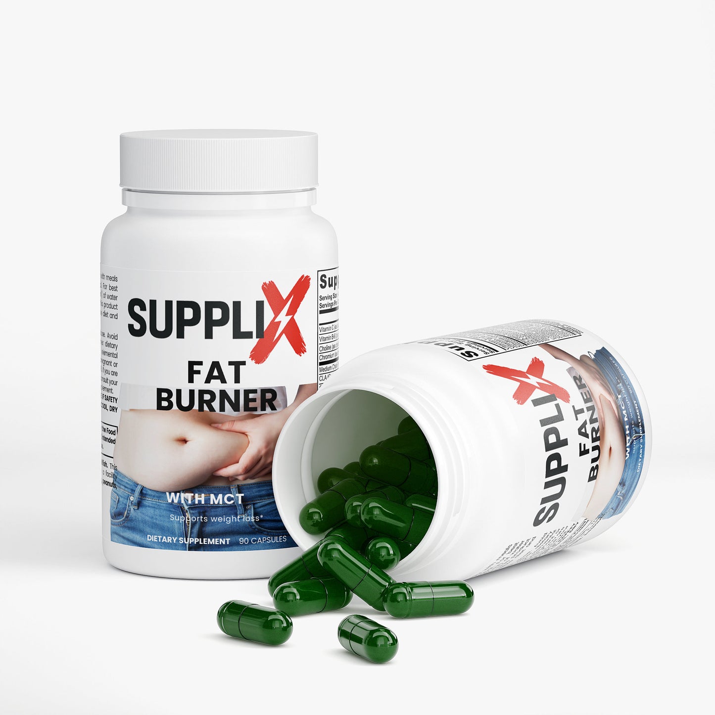 SUPPLI-X Fat Burner with MCT capsules and bottle
