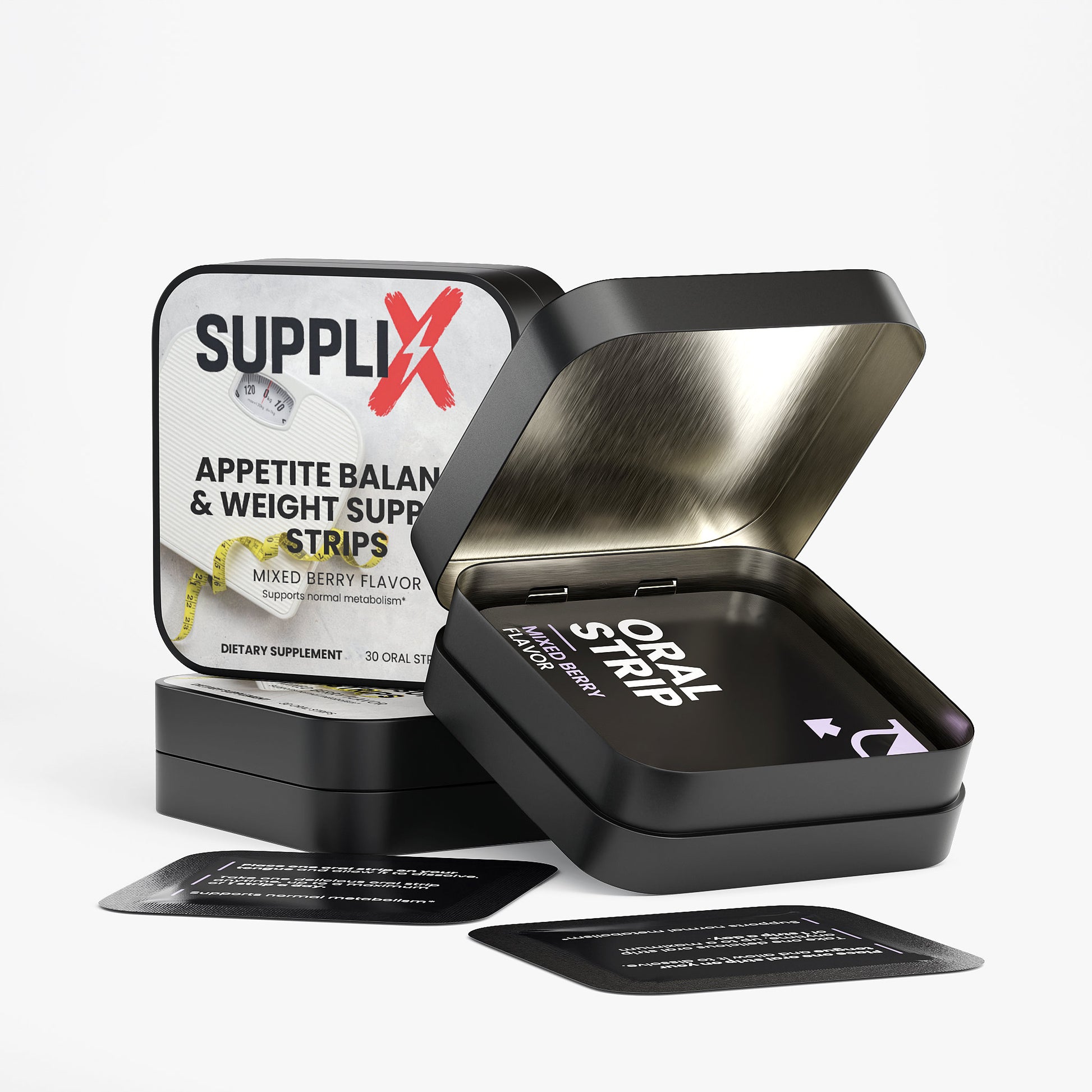 SUPPLI-X Appetite Balance Weight Support Strips supplement label