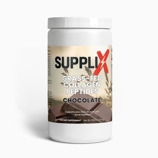 SUPPLI-X Grass-Fed Hydrolyzed Collagen Peptides | Chocolate | Types 1 & 3 | 378g