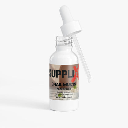 SUPPLI-X Snail Mucin Face Serum | Snail Secretion + Hyaluronic Acid + Collagen | 30ml