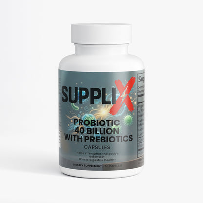 SUPPLI-X Probiotic 40 Billion CFU with Prebiotics | MAKTREK Bi-Pass | 60 Capsules