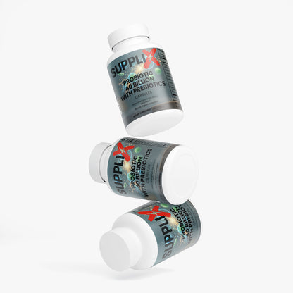 SUPPLI-X Probiotic 40 Billion CFU with Prebiotics | MAKTREK Bi-Pass | 60 Capsules