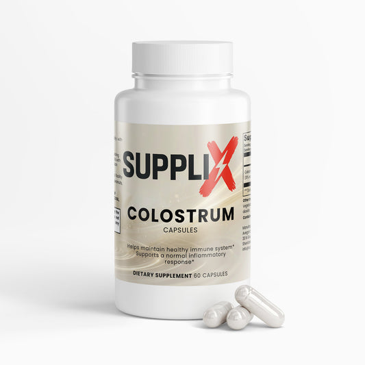 SUPPLI-X Colostrum Capsules | Bovine Colostrum 500mg | 30% IgG | 60 Capsules