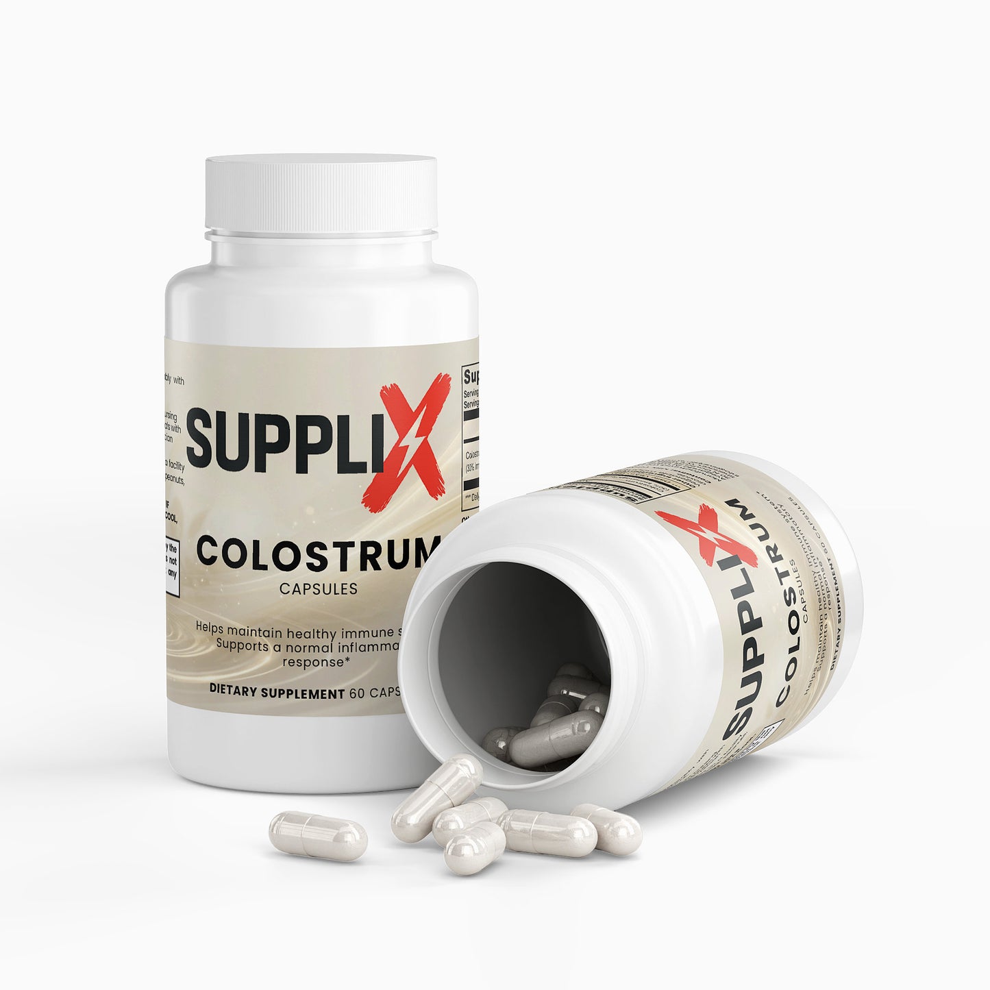 SUPPLI-X Colostrum Capsules | Bovine Colostrum 500mg | 30% IgG | 60 Capsules