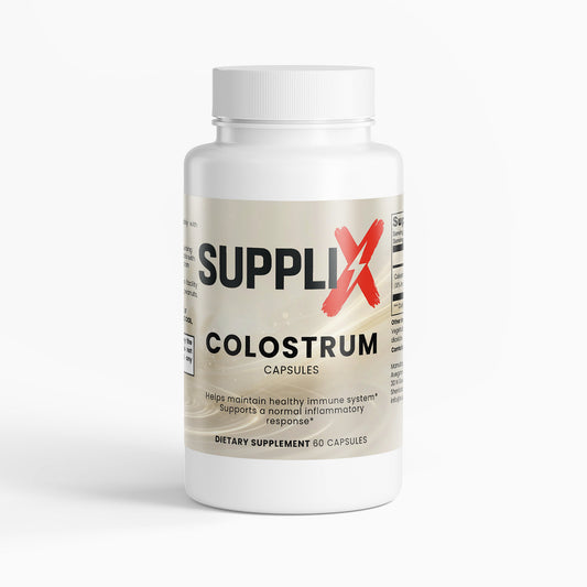 SUPPLI-X Colostrum Capsules | Bovine Colostrum 500mg | 30% IgG | 60 Capsules