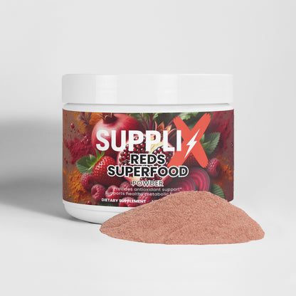 SUPPLI-X Reds Superfood Powder | Antioxidant Blend | Beet, Pomegranate, Acai | 248g