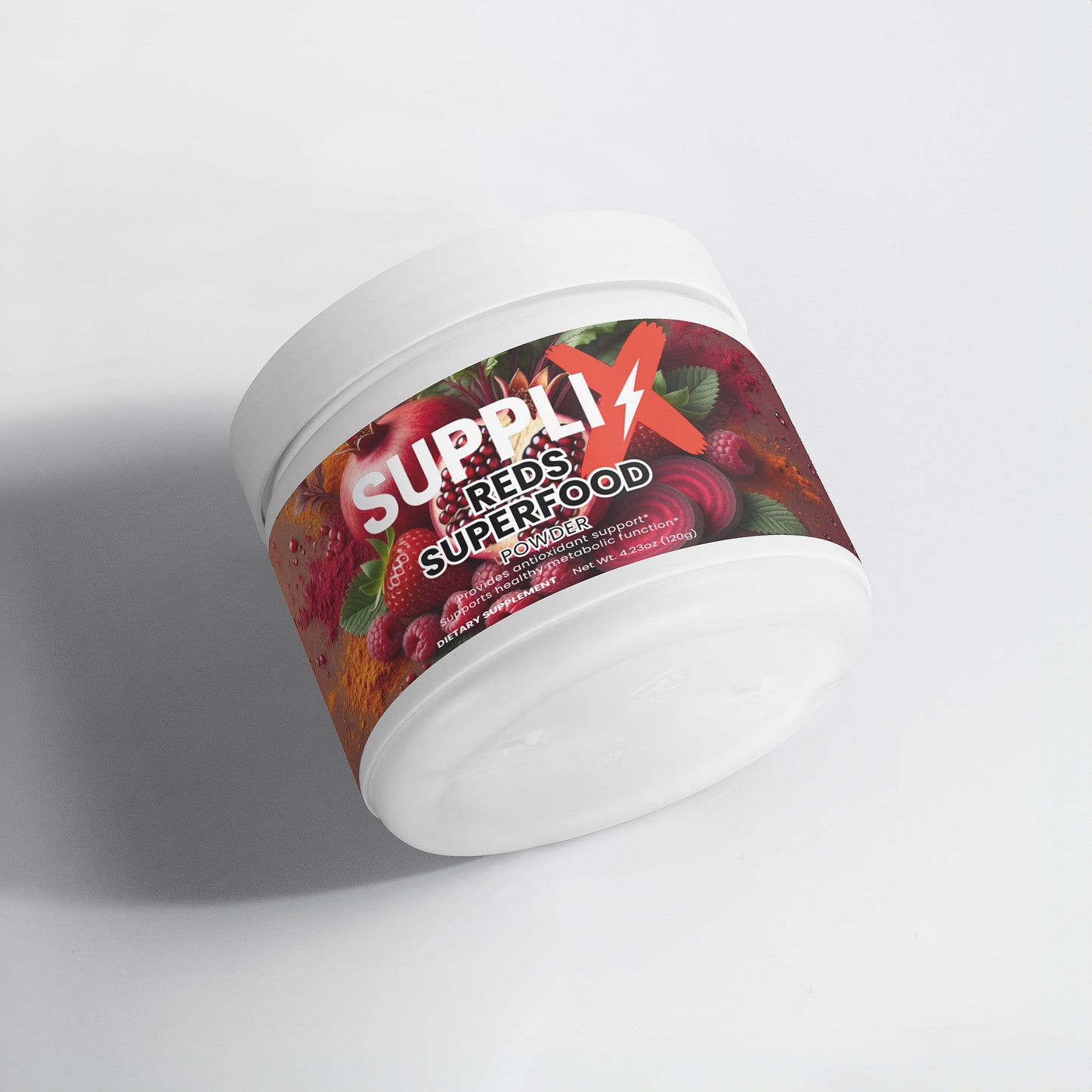 SUPPLI-X Reds Superfood Powder | Antioxidant Blend | Beet, Pomegranate, Acai | 248g