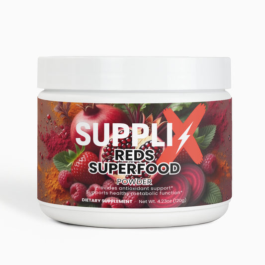 SUPPLI-X Reds Superfood Powder | Antioxidant Blend | Beet, Pomegranate, Acai | 248g