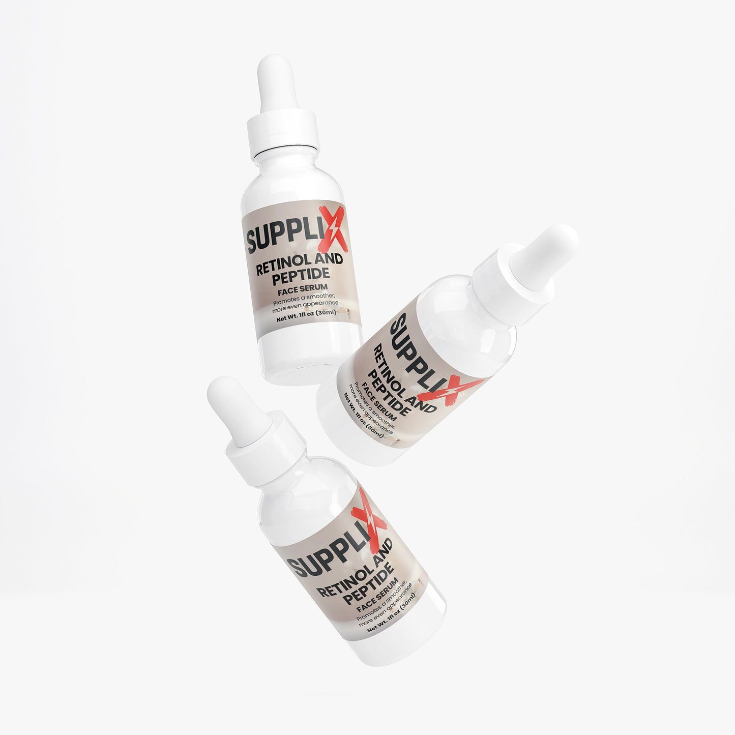 SUPPLI-X Retinol & Peptide Face Serum | Niacinamide, Vitamin C & Chamomile | 30 ml