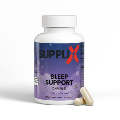 SUPPLI-X Sleep Support | Magnesium, Melatonin & Botanical Blend | 60 Capsules