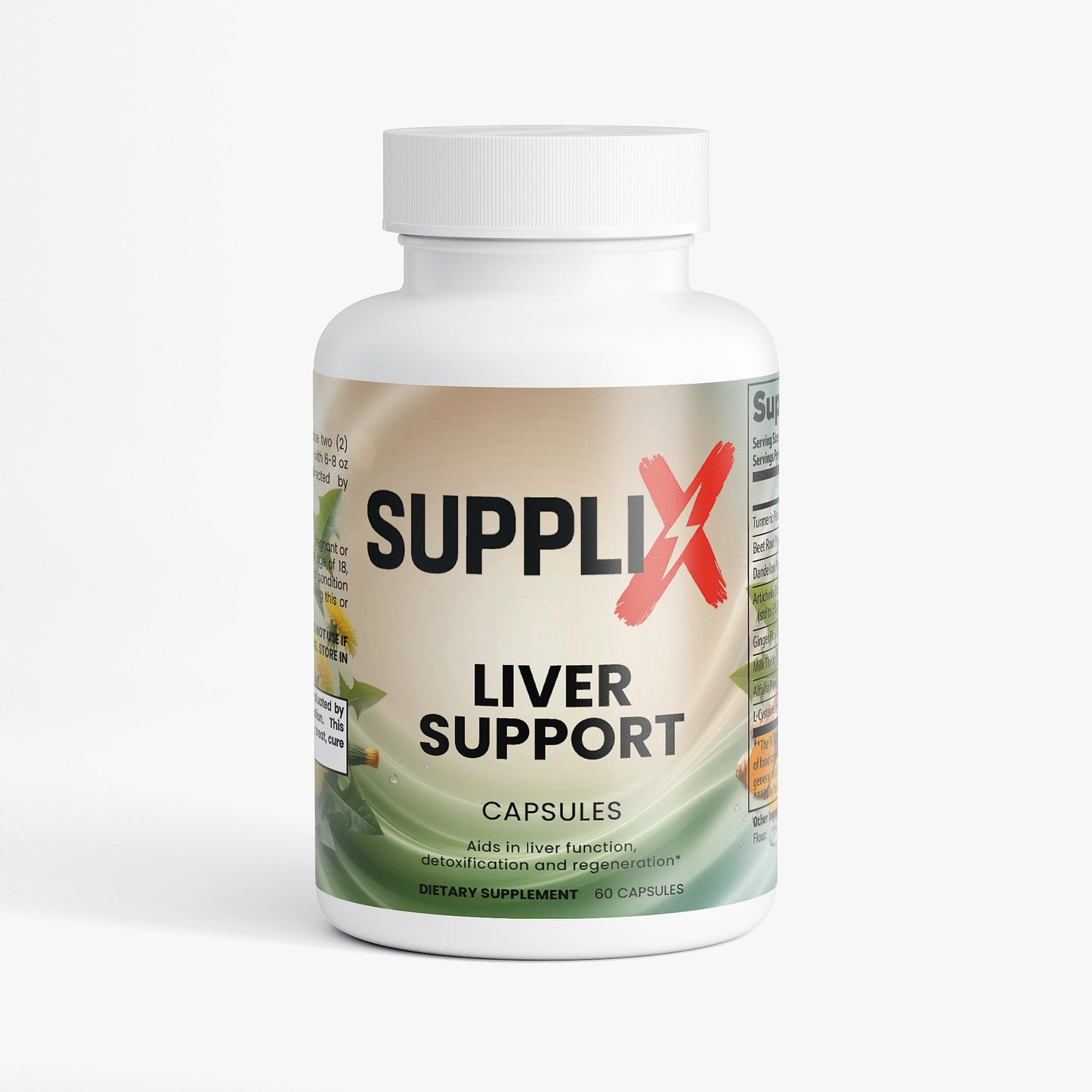 SUPPLI-X Liver Support | Milk Thistle, Dandelion, Artichoke & Turmeric | 60 Capsules