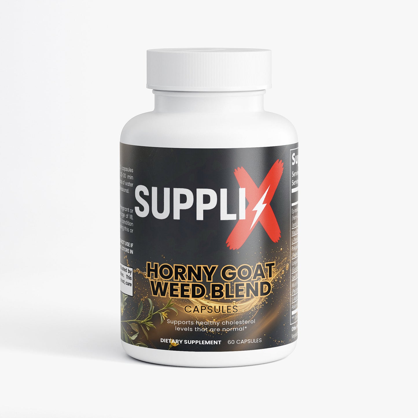 SUPPLI-X Horny Goat Weed Blend | Epimedium, Maca, Tongkat Ali & Ginseng | 60 Capsules