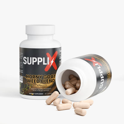 SUPPLI-X Horny Goat Weed Blend | Epimedium, Maca, Tongkat Ali & Ginseng | 60 Capsules