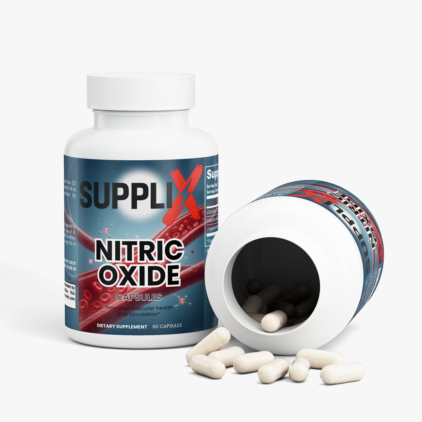 SUPPLI-X Nitric Oxide | L-Citrulline, L-Arginine & AAKG | 60 Capsules