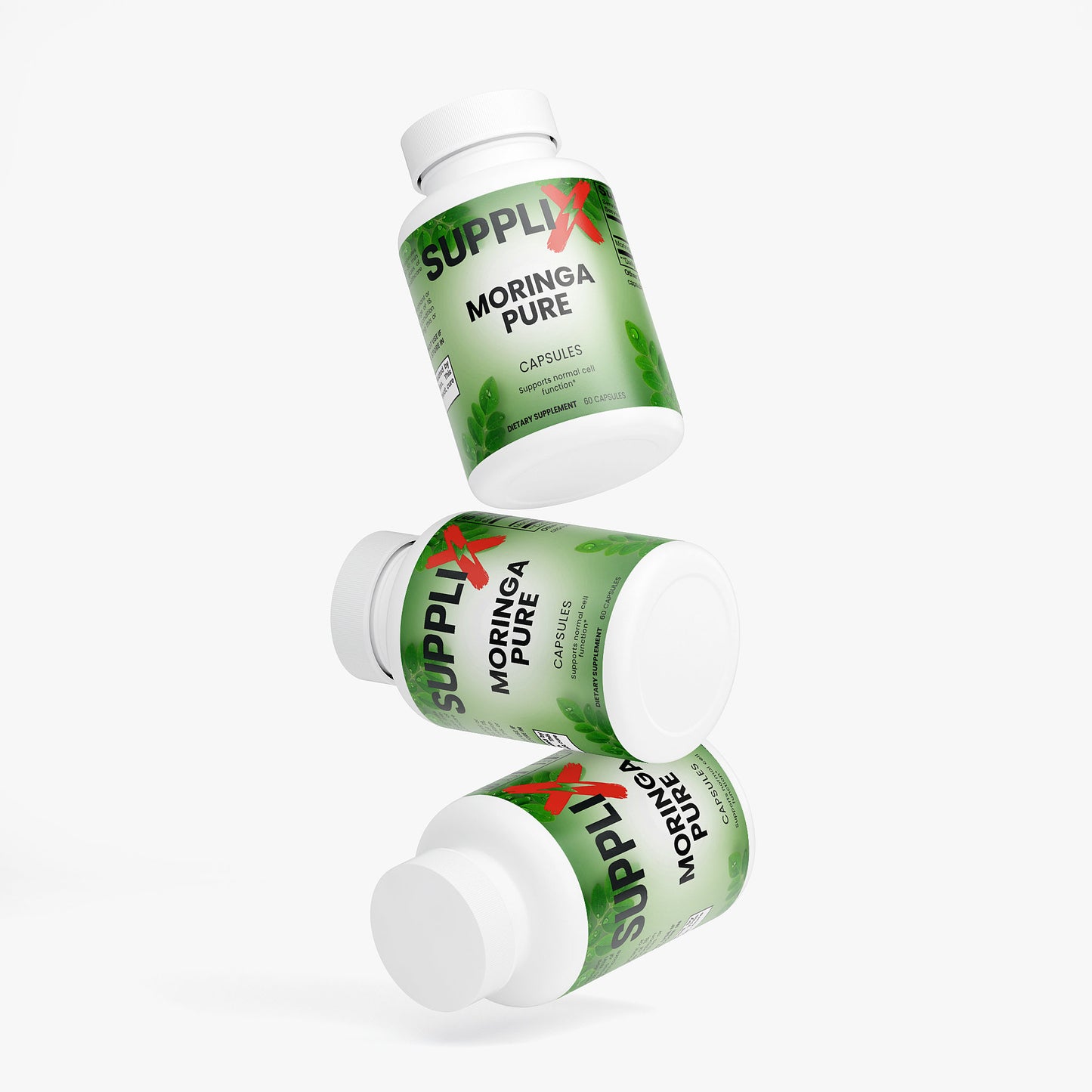 SUPPLI-X Moringa Pure | 100% Moringa Oleifera Leaf | Vegan | 60 Capsules