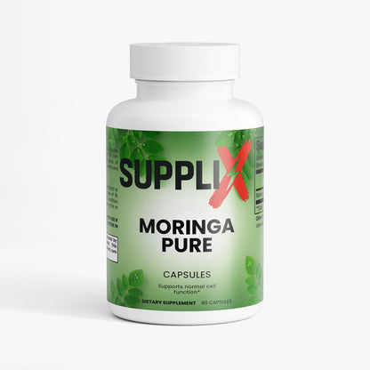 SUPPLI-X Moringa Pure | 100% Moringa Oleifera Leaf | Vegan | 60 Capsules