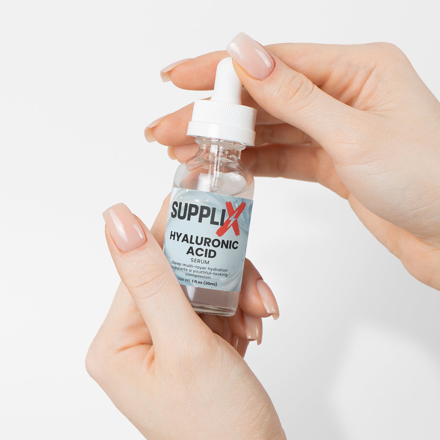 SUPPLI-X Hyaluronic Acid Serum | 4-Type HA Complex | Alcohol-Free | 30 ml