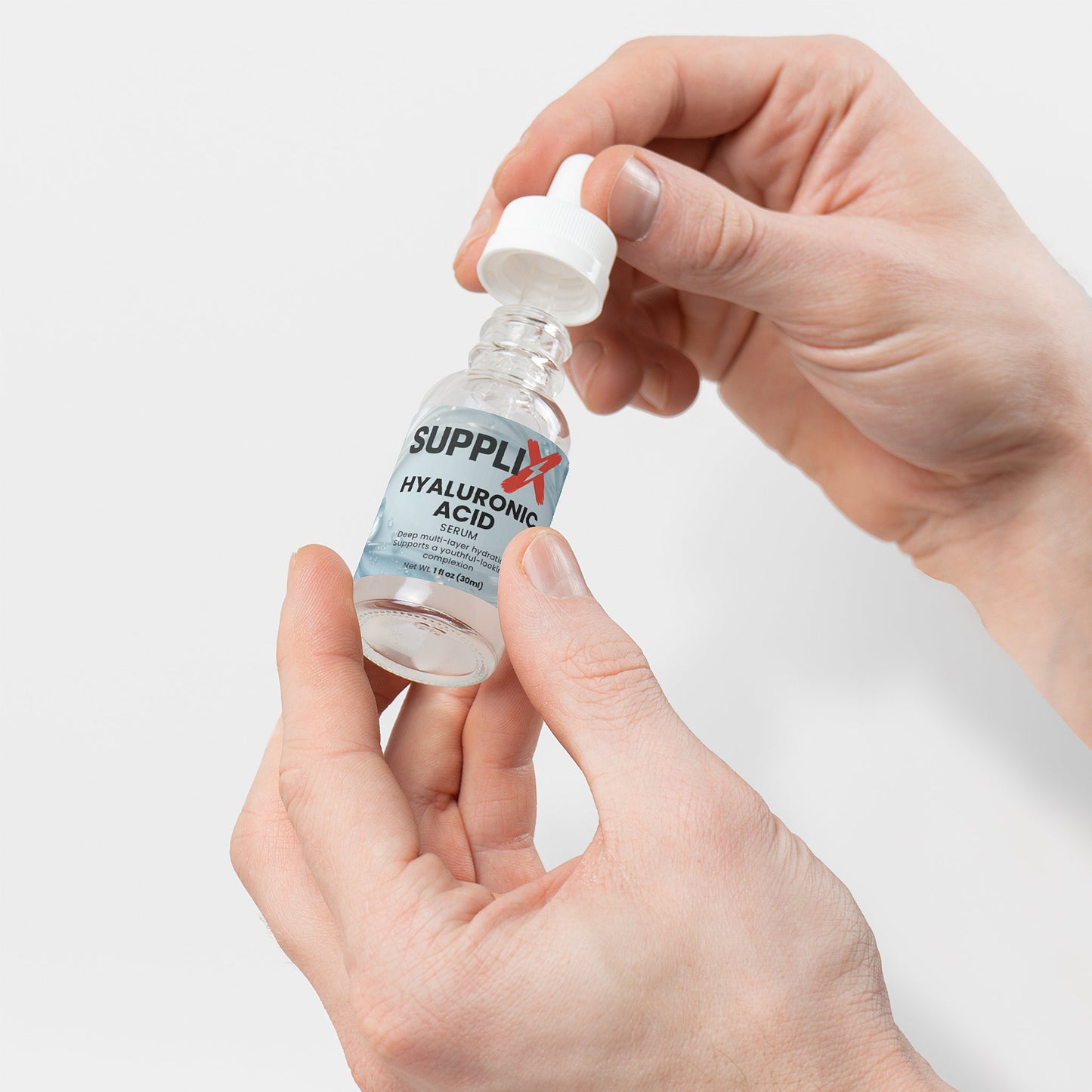 SUPPLI-X Hyaluronic Acid Serum | 4-Type HA Complex | Alcohol-Free | 30 ml