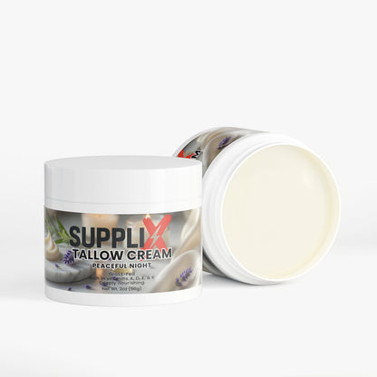 SUPPLI-X Tallow Cream Peaceful Night | Grass-Fed Beef Tallow & Lavender | 2 oz