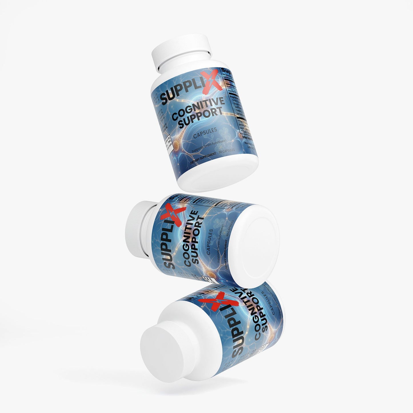 SUPPLI-X Cognitive Support | Bacopa, Alpha GPC & Huperzine A | 30 Capsules