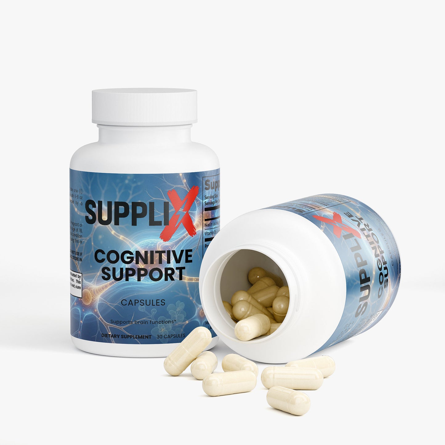 SUPPLI-X Cognitive Support | Bacopa, Alpha GPC & Huperzine A | 30 Capsules