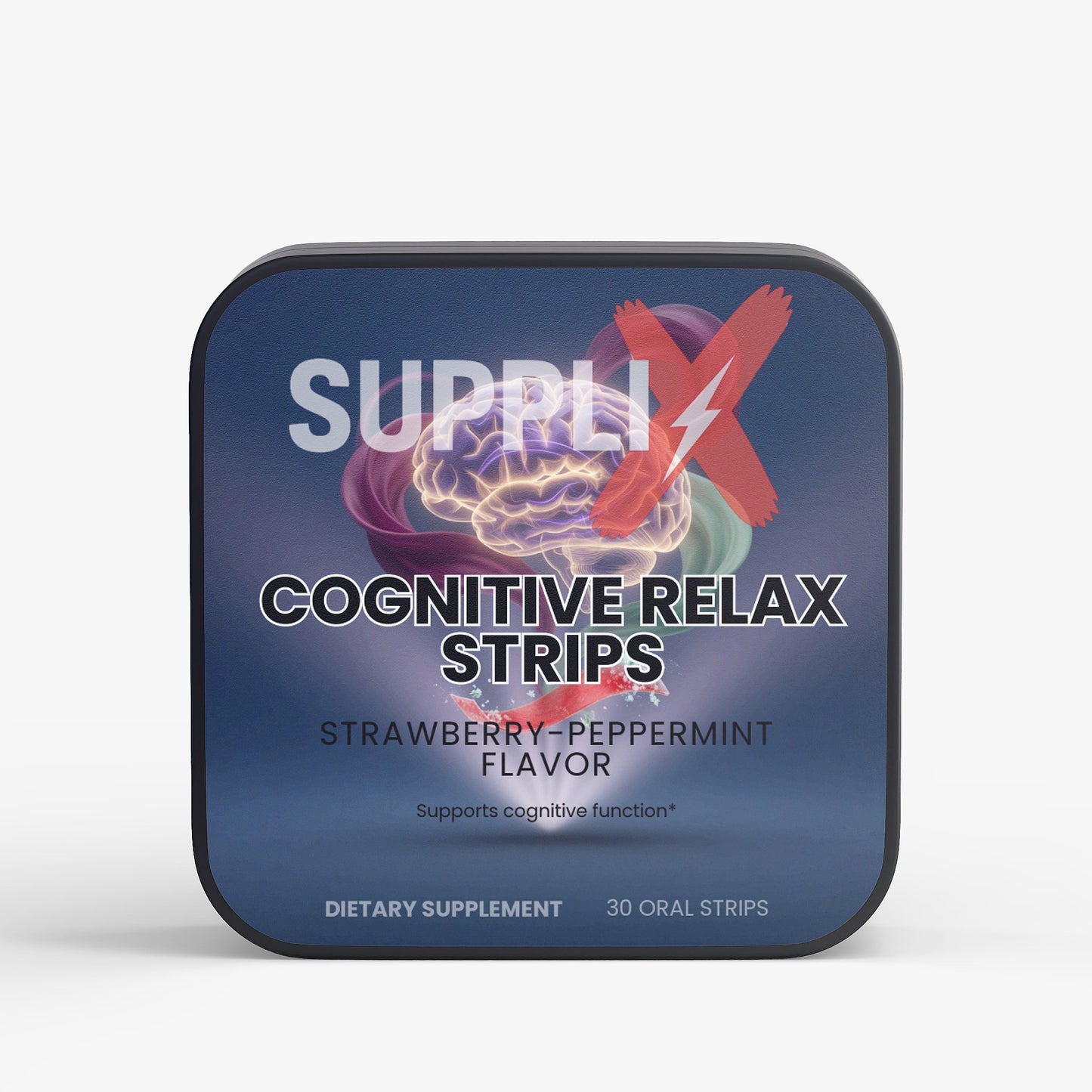 SUPPLI-X Cognitive Relax Strips | L-Theanine, GABA & Vitamin B6 | 30 Strips