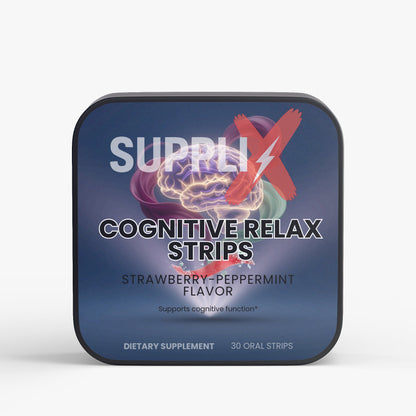 SUPPLI-X Cognitive Relax Strips | L-Theanine, GABA & Vitamin B6 | 30 Strips