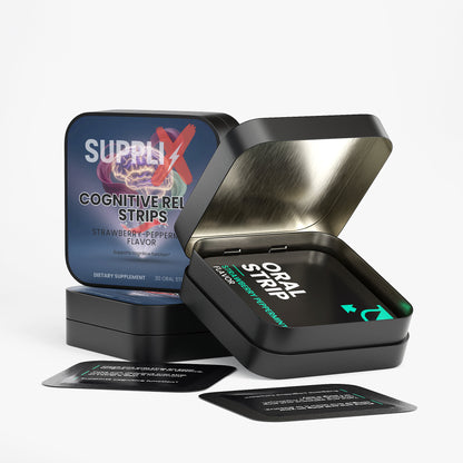SUPPLI-X Cognitive Relax Strips | L-Theanine, GABA & Vitamin B6 | 30 Strips
