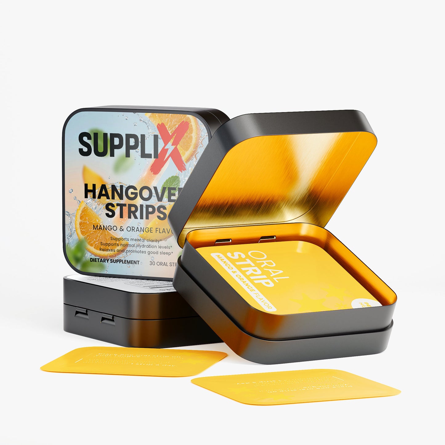 SUPPLI-X Hangover Strips | Ayurvedic Botanical Blend | Mango-Orange | 30 Strips