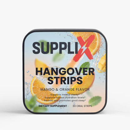 SUPPLI-X Hangover Strips | Ayurvedic Botanical Blend | Mango-Orange | 30 Strips