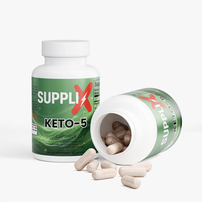 SUPPLI-X Keto-5 | Raspberry Ketone, Garcinia Cambogia & Green Tea | 60 Capsules
